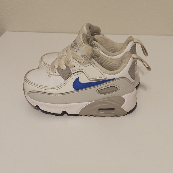Nike Other - Kids White and Blue Nike Swoosh Sneakers Shoes